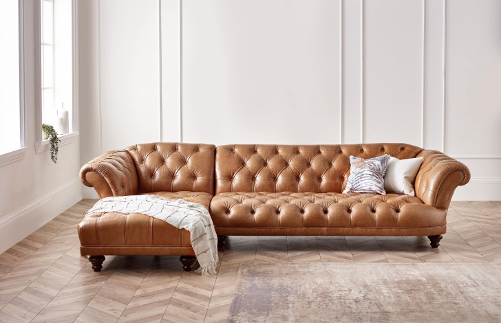 Tan chesterfield 2025 armchair