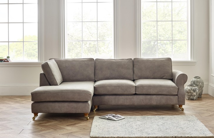 Churchill Leather Chaise Sofa