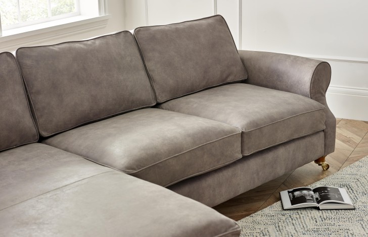 Churchill Leather Chaise Sofa