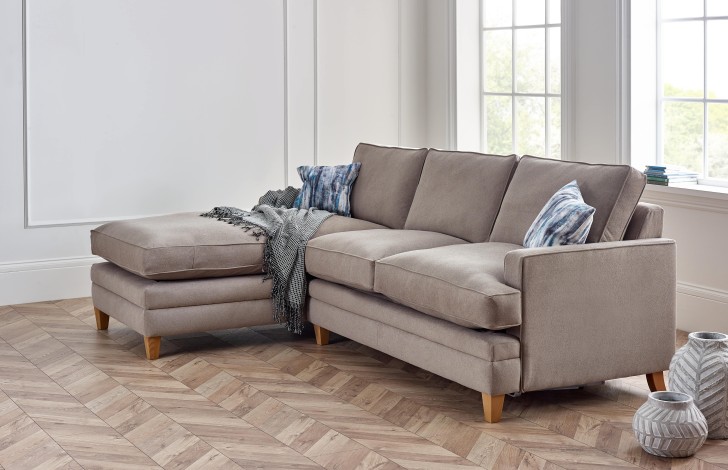 Everest Fabric Chaise Sofa