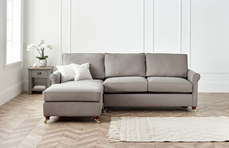 Salisbury Left Hand Facing Leather Chaise Sofa