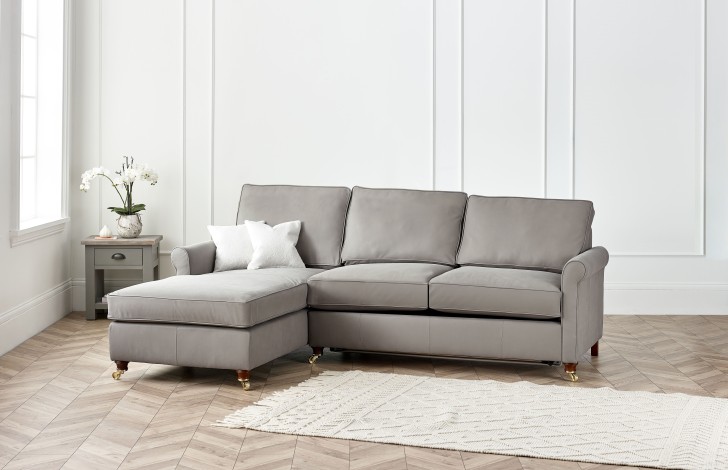 Salisbury Left Hand Facing Leather Chaise Sofa