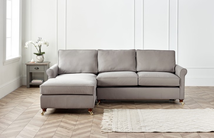 Salisbury Left Hand Facing Leather Chaise Sofa