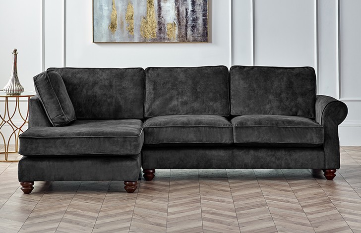 Churchill Fabric Chaise Sofa Left Hand Facing
