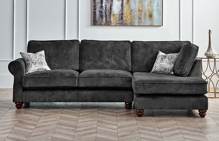 Churchill Fabric Chaise Sofa Right Hand Facing