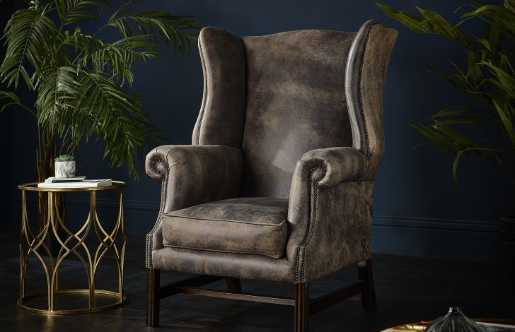 Didsbury Leather Wing Chair