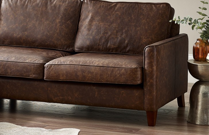 Columbus Leather Corner Sofa
