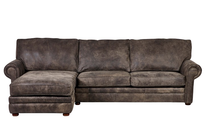 Portland Leather Chaise Storage Sofa Bed Left Hand Facing