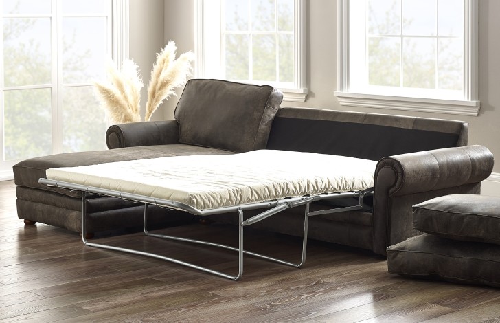 Portland Leather Chaise Storage Sofa Bed Left Hand Facing