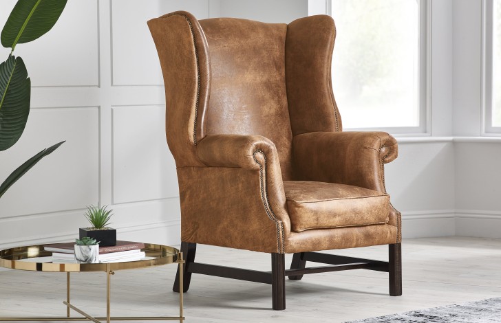 Didsbury Leather Wing Chair