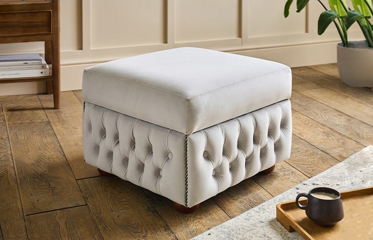 Darlington Fabric Storage Stool