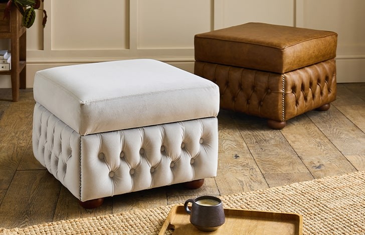 Darlington Fabric Storage Stool