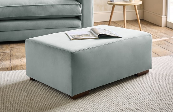Macy Large Fabric Footstool
