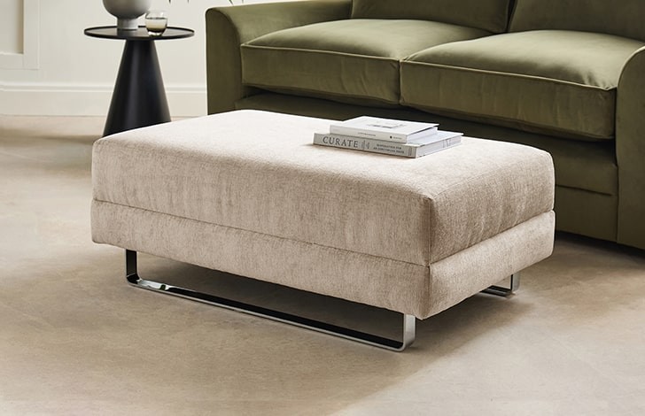 Wellington Fabric Footstool