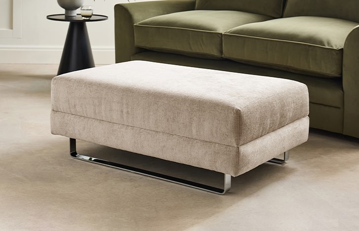 Wellington Fabric Footstool