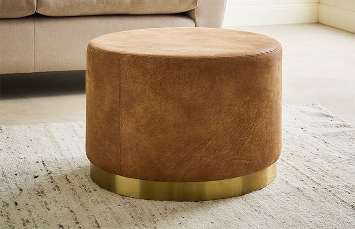 Percy Round Footstool