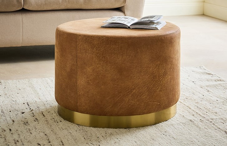 Percy Round Footstool