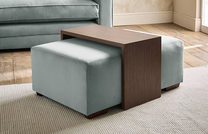Mocha Large Footstool With Table