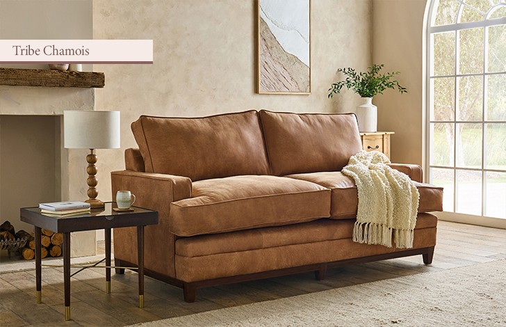 Malvern Contemporary Leather Sofa