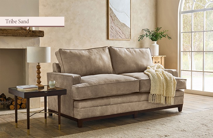 Malvern Contemporary Leather Sofa