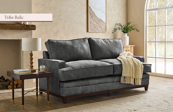 Malvern Contemporary Leather Sofa