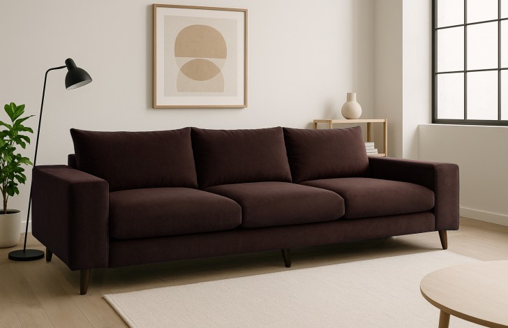 Wentworth Brown Fabric Sofa