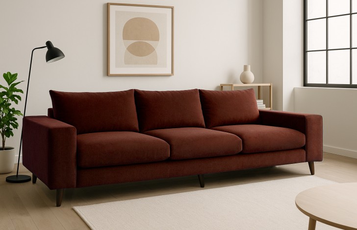Wentworth Brown Fabric Sofa