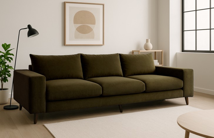 Wentworth Brown Fabric Sofa