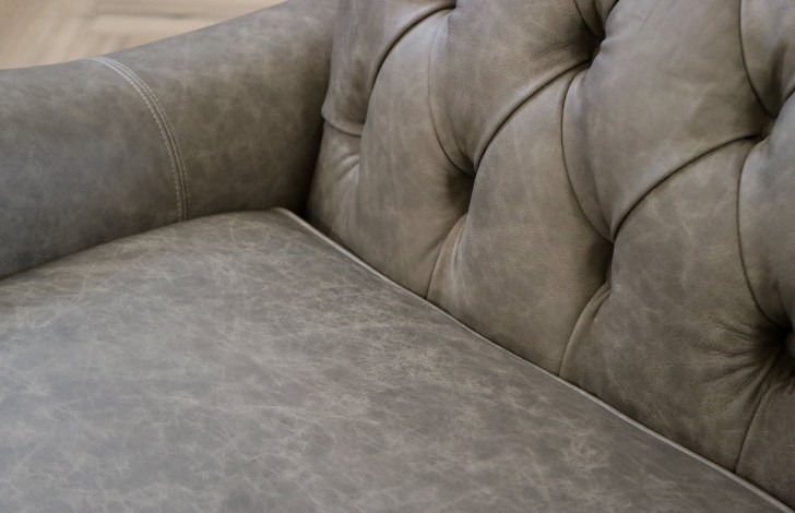 Harris Light Grey Leather Sofa