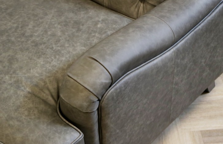 Harris Light Grey Leather Sofa