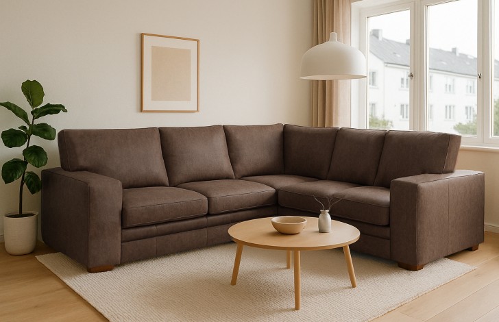Abbey Leather Corner Settee