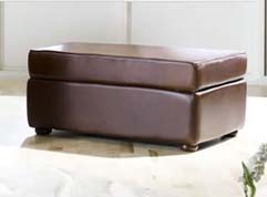 Macy Large Leather Ottoman