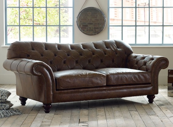 St Dunstan Hand Made Leather Sofa