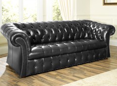 Beckett Buttoned Leather Sofa