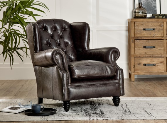 Rode Leather Lounge Armchair