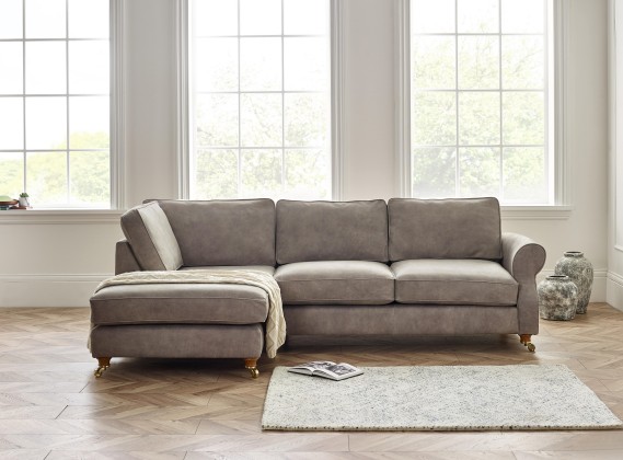 Churchill Leather Chaise Sofa