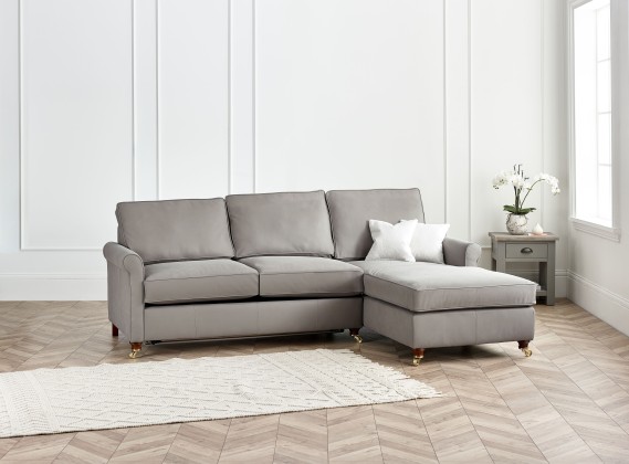 Salisbury Right Hand Facing Leather Chaise Sofa