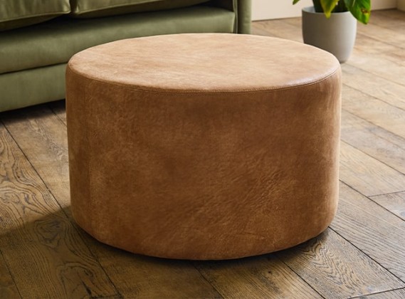 Percy Leather Footstool