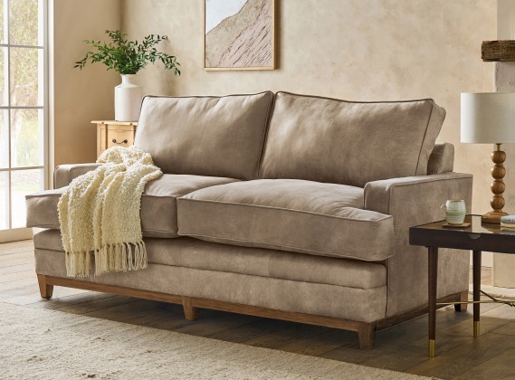 Malvern Contemporary Leather Sofa