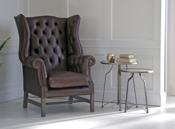 Manchester Leather Wing Chair