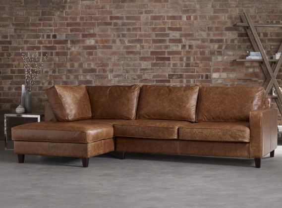 Second hand leather corner clearance sofa