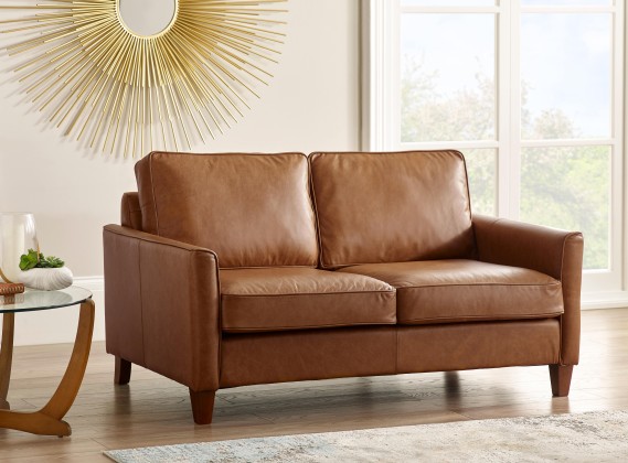 Columbus Small Leather Sofa