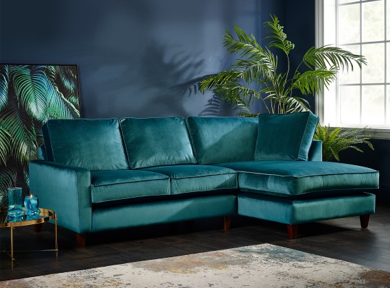 Drake Right Hand Facing Fabric Chaise Sofa