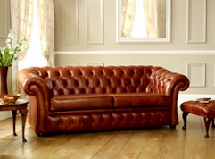 Pemberton Brown Leather Chesterfield