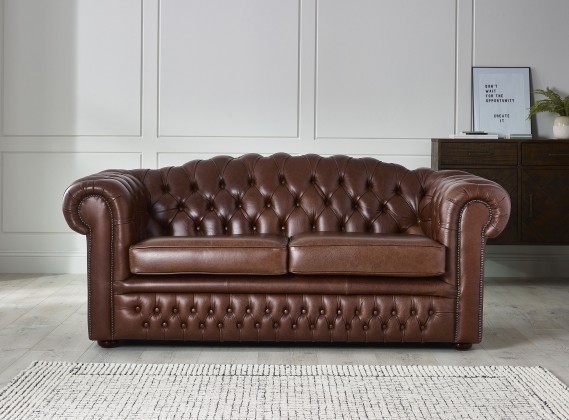 Ashford Leather Buttoned Sofa