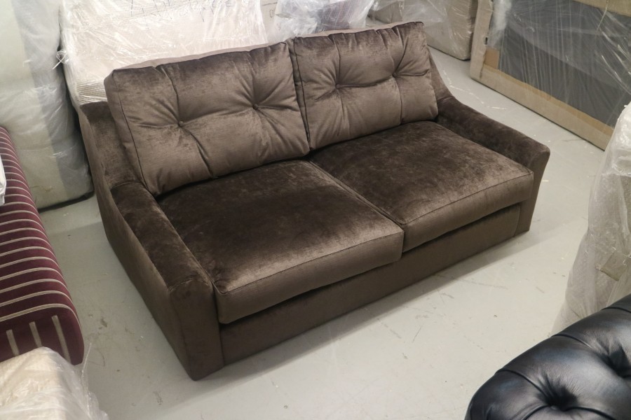 Bespoke Sofa - 2 Seater - Brown Velvet