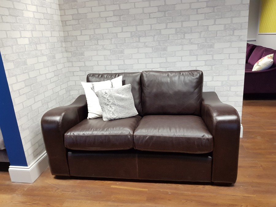 Morris Leather Sofa - 2.5 Seater - Smoke
