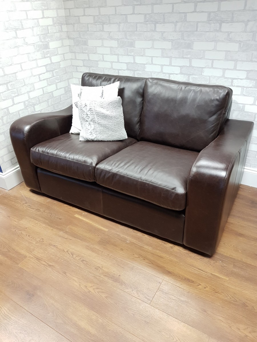 Morris Leather Sofa - 2.5 Seater - Smoke