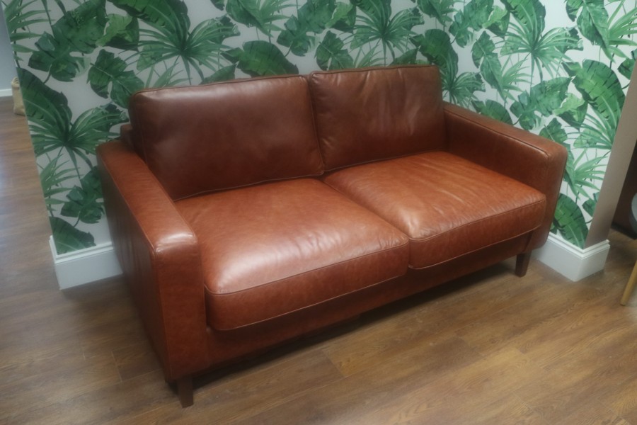 Drake Simple Sofa - 3 Seater - Mahogany