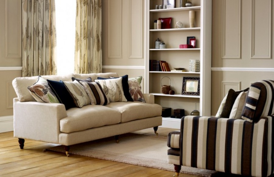 Wilmslow Linen Sofa - 2 Seater & Chair - Sunflower